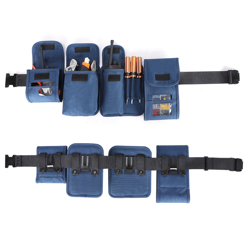 Detachable Tool Belt with 4 Removable Pouches – Heavy Duty Work Belt Organizer for Construction, DIY & Workshop