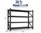 Heavy Duty Garage Shelving 5000LBS, All Metal Storage Rack 4 Tier Adjustable Industrial Shelving Unit, Expandable Garage Storage Rack for Warehouse Basement Shop