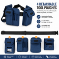 Roll-Up Tool Bag Organizer with Detachable Pouches – Green