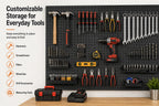 Pegboard tool storage layout