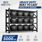 Heavy Duty Garage Shelving 5000LBS, All Metal Storage Rack 4 Tier Adjustable Industrial Shelving Unit, Expandable Garage Storage Rack for Warehouse Basement Shop