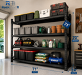 Heavy Duty Garage Shelving 5000LBS, All Metal Storage Rack 4 Tier Adjustable Industrial Shelving Unit, Expandable Garage Storage Rack for Warehouse Basement Shop
