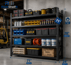 Heavy Duty Garage Shelving 5000LBS, All Metal Storage Rack 4 Tier Adjustable Industrial Shelving Unit, Expandable Garage Storage Rack for Warehouse Basement Shop