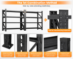 Heavy Duty Garage Shelving 5000LBS, All Metal Storage Rack 4 Tier Adjustable Industrial Shelving Unit, Expandable Garage Storage Rack for Warehouse Basement Shop