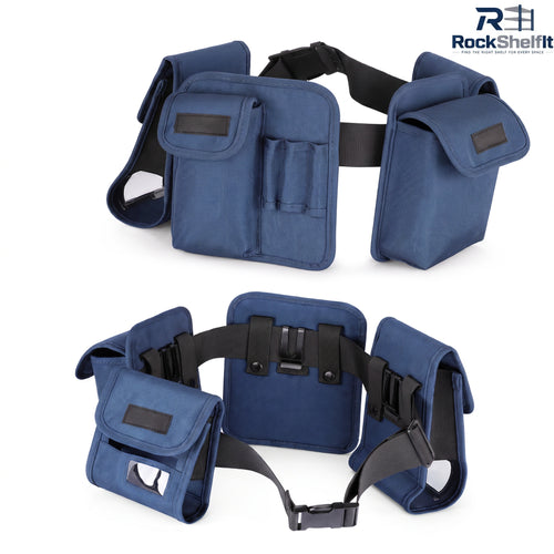 Detachable Tool Belt with 4 Removable Pouches – Heavy Duty Work Belt Organizer for Construction, DIY & Workshop