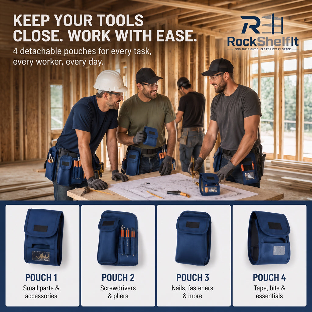 Green waist-worn tool belt organizer