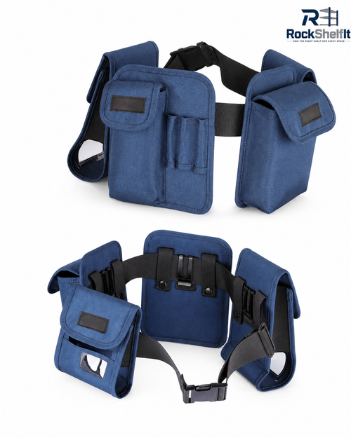 Detachable Tool Belt with 4 Removable Pouches – Heavy Duty Work Belt Organizer for Construction, DIY & Workshop